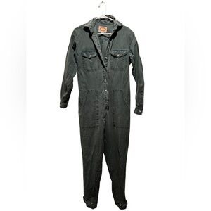 Vintage Banana Republic Green Cotton Jumpsuit. Size Medium.